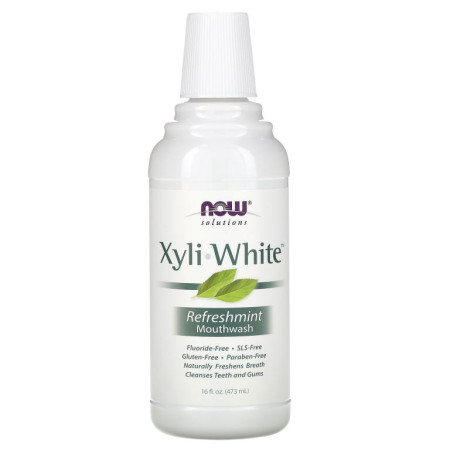 NOW Foods, 솔루션, XyliWhite 구강 청결제, 불소 무함유, 상쾌한 민트, 473ml(16fl oz)