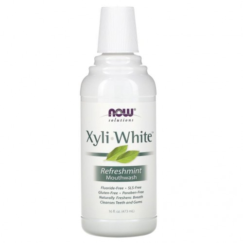 NOW Foods, 솔루션, XyliWhite 구강 청결제, 불소 무함유, 상쾌한 민트, 473ml(16fl oz)