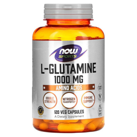 NOW Foods, 스포츠, l-글루타민, 더블 스트렝스, 1,000mg, 베지 캡슐 120정