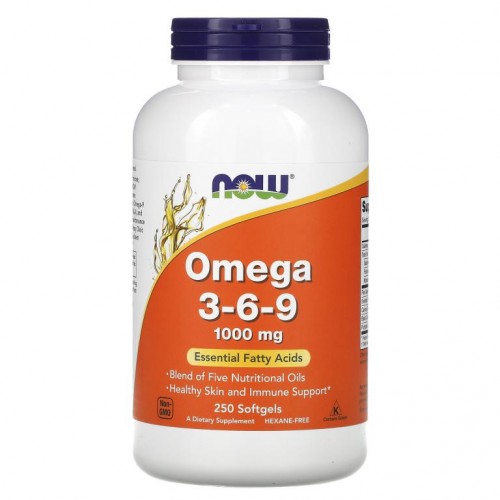NOW Foods, 오메가3-6-9, 1,000mg, 소프트젤 250정