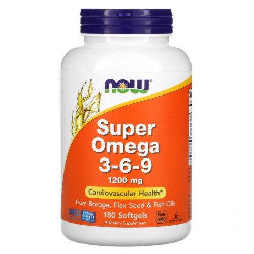 NOW Foods, 슈퍼 오메가3-6-9, 1,200mg, 소프트젤 180정