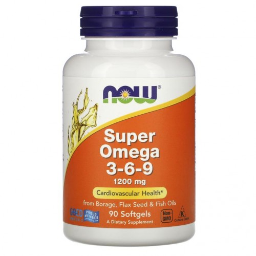 NOW Foods, 슈퍼 오메가3-6-9, 1,200mg, 소프트젤 90정
