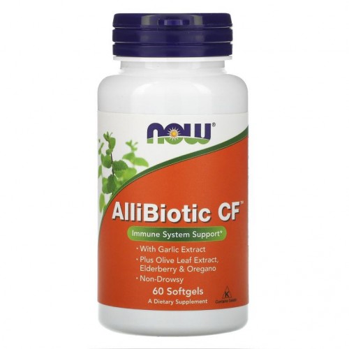 NOW Foods, AlliBiotic CF, 소프트젤 60정