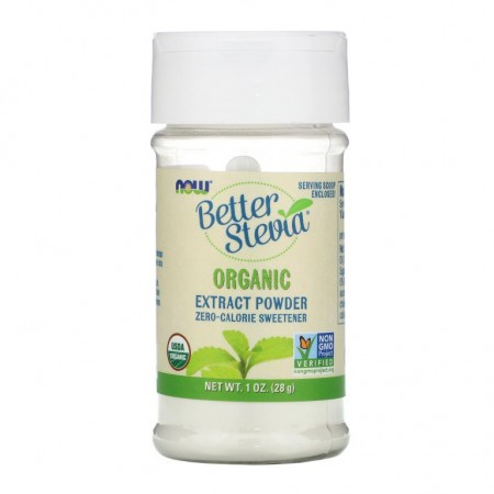 NOW Foods, BetterStevia, 유기농 추출물 분말, 28g(1oz)