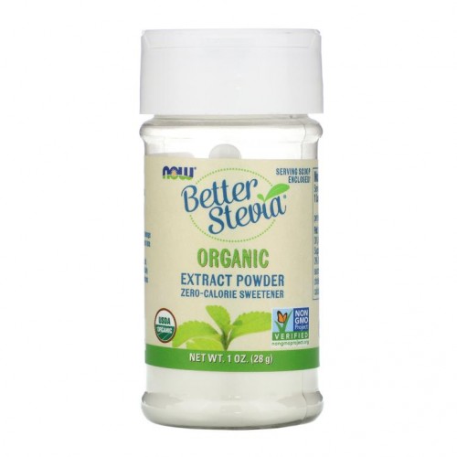 NOW Foods, BetterStevia, 유기농 추출물 분말, 28g(1oz)