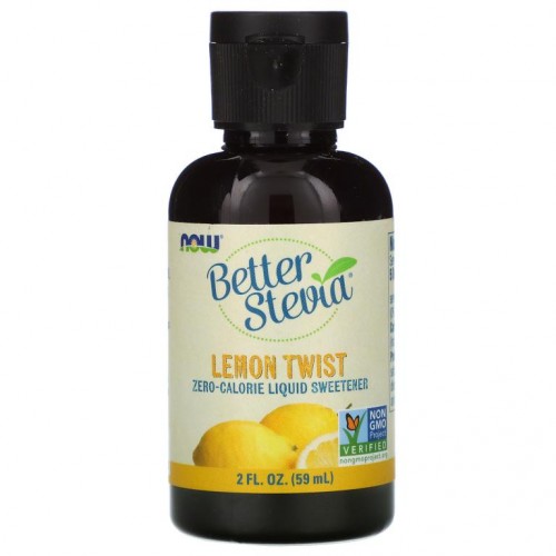 NOW Foods, Better Stevia, 제로 칼로리 액상 감미료, 레몬 트위스트, 59ml (2 fl oz)