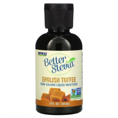NOW Foods, Better Stevia, 제로 칼로리 액상 감미료, 잉글리시 토피, 59ml (2 fl oz)