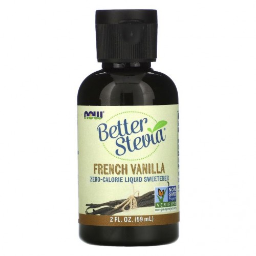 NOW Foods, Better Stevia, 제로 칼로리 액상 감미료, 프렌치 바닐라, 59ml (2 fl oz)