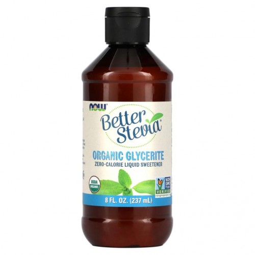 NOW Foods, Better Stevia, 제로칼로리 액상 감미료, 글리세린, 8fl oz(237ml)