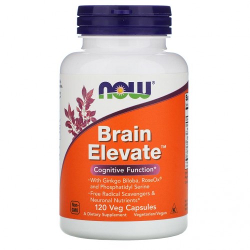 NOW Foods, Brain Elevate, 베지 캡슐 120정