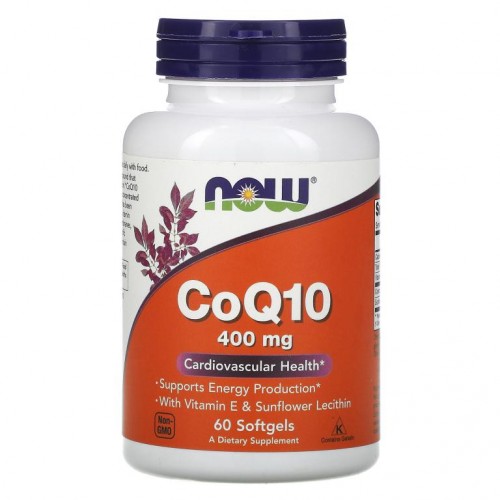 NOW Foods, CoQ10, 400mg, 소프트젤 60정