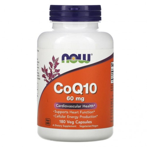 NOW Foods, CoQ10, 60mg, 베지 캡슐 180정