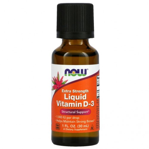 NOW Foods, 액상 비타민D-3, 엑스트라 스트렝스, 1,000IU, 30ml(1fl oz)