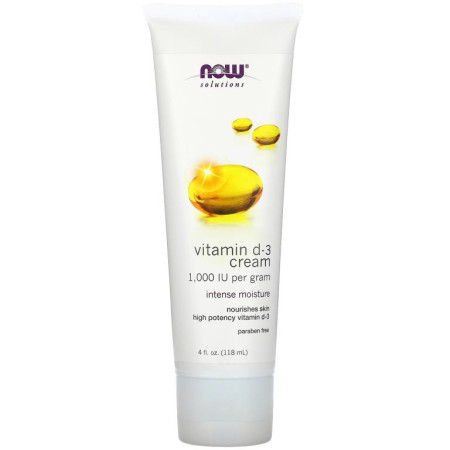 NOW Foods, 비타민 D-3 크림, 1,000IU, 118ml(4fl oz)