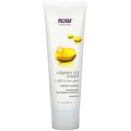 NOW Foods, 비타민 D-3 크림, 1,000IU, 118ml(4fl oz)