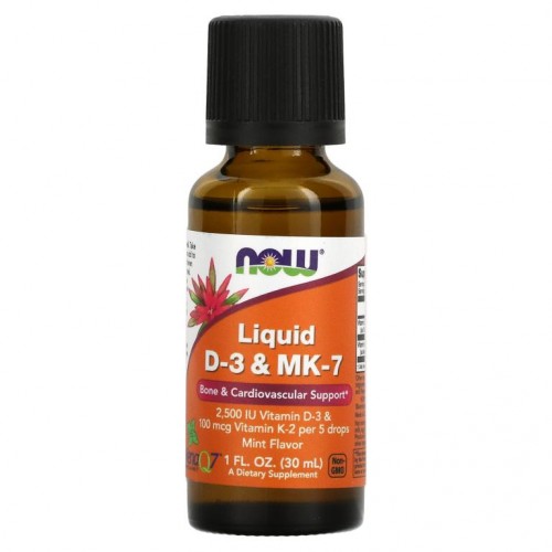 NOW Foods, 액상 D-3 & MK-7, 30ml(1fl oz)