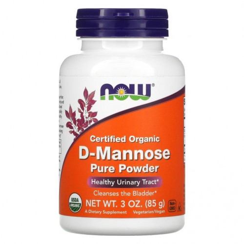 NOW Foods, 유기농 인증 D-마노스 순수 분말, 85g(3oz)