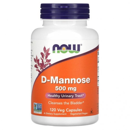 NOW Foods, D-마노스, 500mg, 베지 캡슐 120정