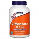 NOW Foods, D-마노스, 500mg, 베지 캡슐 240정