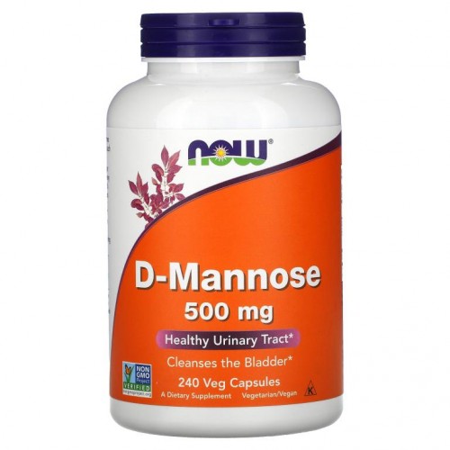 NOW Foods, D-마노스, 500mg, 베지 캡슐 240정