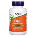 NOW Foods, DGL 알로에베라 함유, 400mg, 베지 캡슐 100정