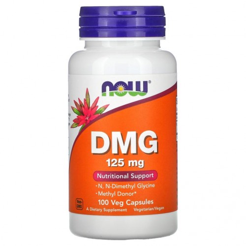 NOW Foods, DMG, 125mg, 베지 캡슐 100정
