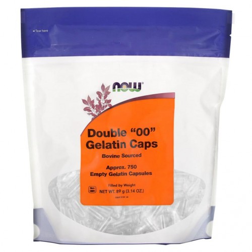 NOW Foods, Double "00" Gelatin Caps, Approx. 750 Empty Gelatin Capsules