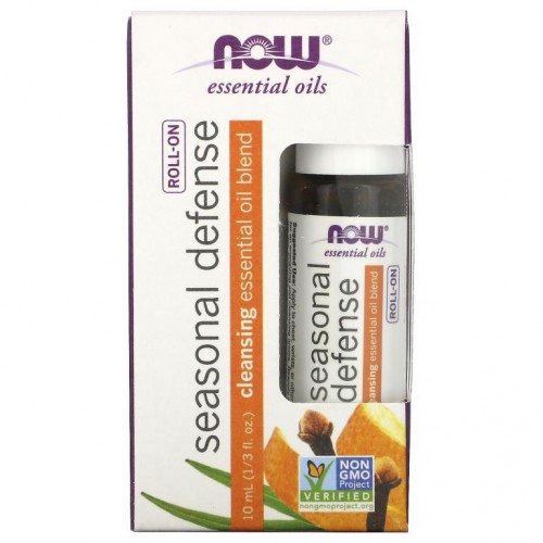 NOW Foods, Essential Oils, Seasonal Defense Roll-On, 1/3 fl oz (10 ml)