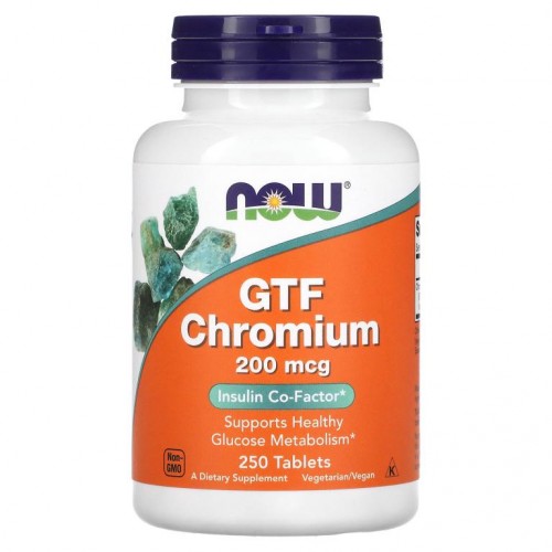 NOW Foods, GTF 크로뮴, 200mcg, 250정