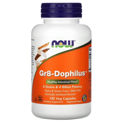 NOW Foods, Gr8-Dophilus, 베지 캡슐 120정
