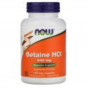 NOW Foods, 베타인 HCL, 648mg, 베지 캡슐 120정