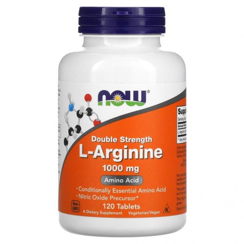 NOW Foods, L-아르기닌, 더블 스트렝스, 1,000mg, 120정