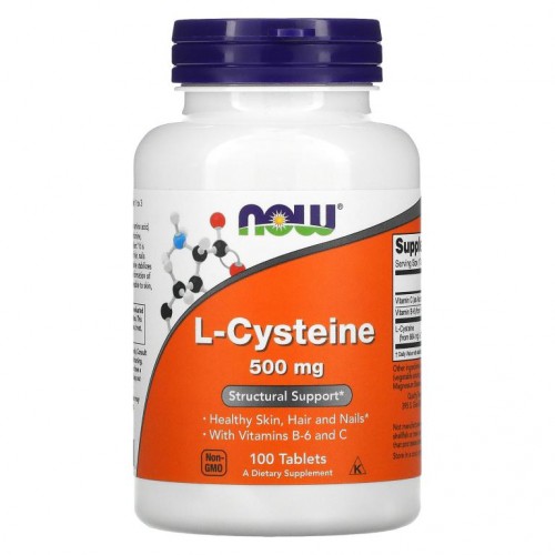 NOW Foods, L-시스테인, 500mg, 100정