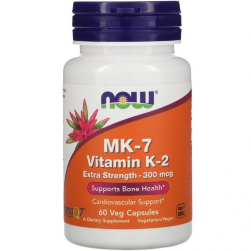NOW Foods, MK-7 비타민K-2, 엑스트라 스트렝스, 300mcg, 베지 캡슐 60정