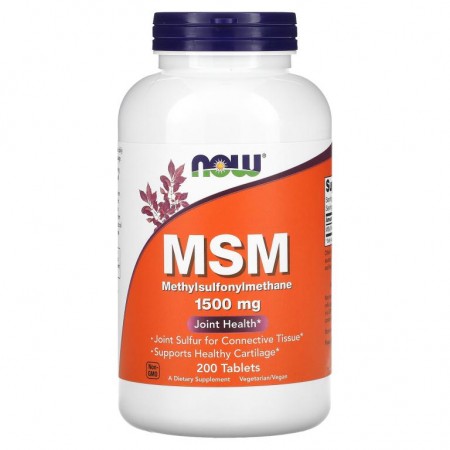 NOW Foods, MSM, 1,500mg, 200정