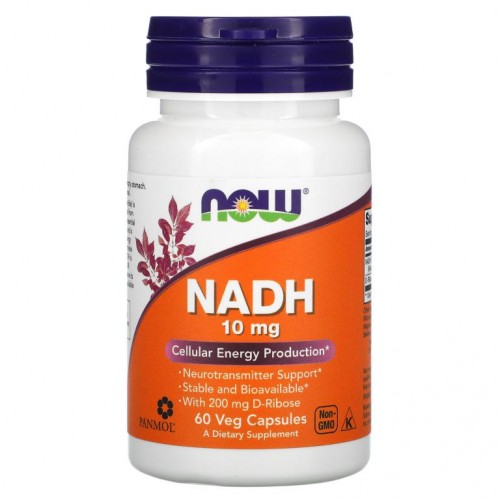 NOW Foods, NADH, 10mg, 베지 캡슐 60정