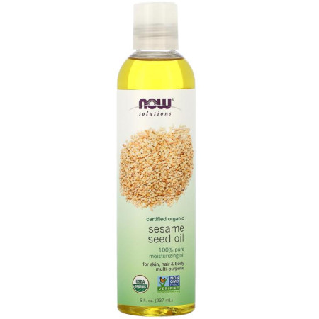 NOW Foods, Now Solutions, 유기농 인증 참깨 오일, 237ml (8 fl oz)