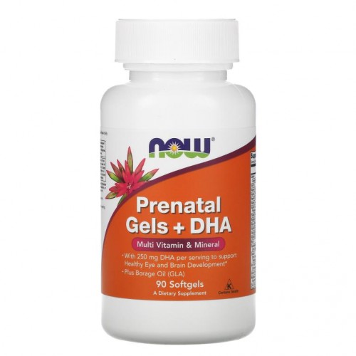 NOW Foods, Prenatal Gels + DHA, 소프트젤 90정