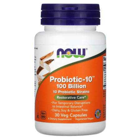 NOW Foods, Probiotic-10, 원기 회복, 1,000억, 베지 캡슐 30정