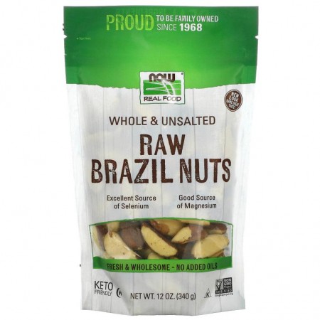NOW Foods, Real Food, 무가공 브라질넛, 통견과, 무염, 340g(12oz)
