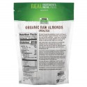 NOW Foods, Real Food, 유기농 무가공 아몬드, 무염, 340g(12oz)