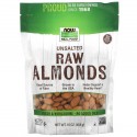 NOW Foods, Real Food, 생 아몬드, 무염, 454g(16oz)