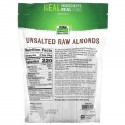 NOW Foods, Real Food, 생 아몬드, 무염, 454g(16oz)