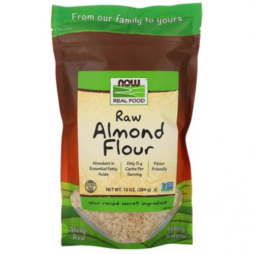 NOW Foods, Real Food, 무가공 아몬드 가루, 284g(10oz)