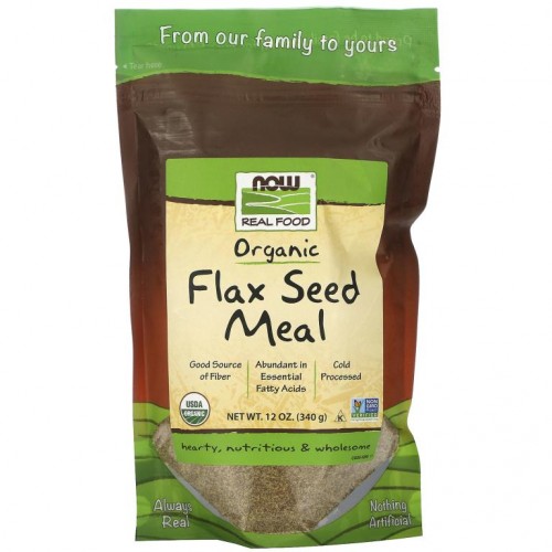 NOW Foods, Real Food, 유기농 아마씨 밀, 340g(12oz)