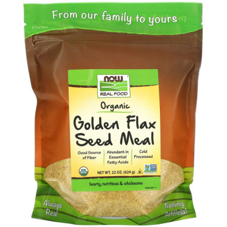 NOW Foods, Real Food, 유기농 골든 아마씨드 밀, 624g(22oz)
