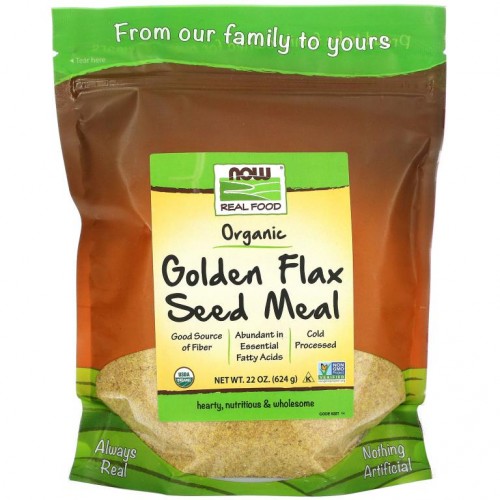 NOW Foods, Real Food, 유기농 골든 아마씨드 밀, 624g(22oz)