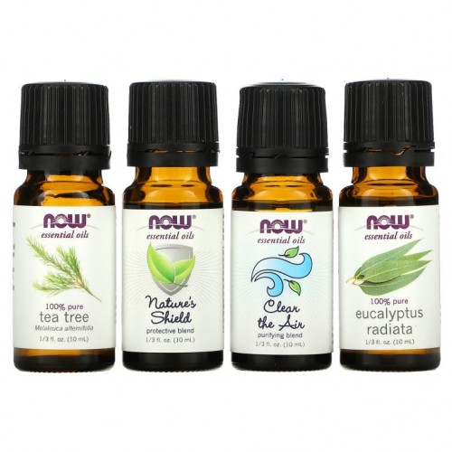NOW Foods, Seasonal Changes, 밸런싱 에센셜 오일 키트, 4병, 각 1/3 fl oz. (10 ml)