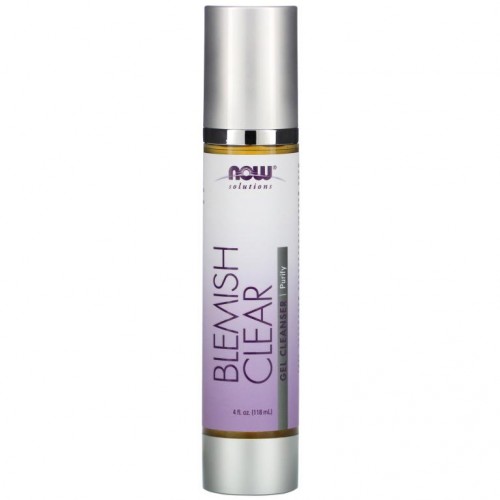 NOW Foods, Solutions, 블레미쉬 클리어, 젤 클렌저, 퓨리파이, 118ml (4 fl oz)