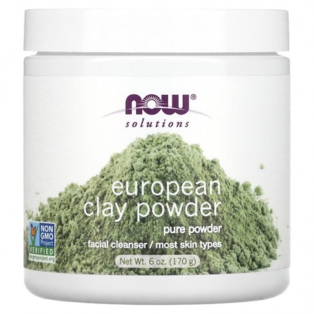 NOW Foods, Solutions, 유러피안 클레이 파우더, 170g(6oz)